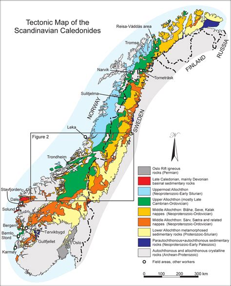 Simplified Tectonic Map Of The Scandinavian Caledonides Showing The