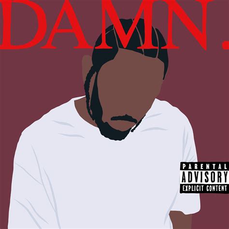 Minimalist Kendrick Lamar Damn Album Cover Printable Art Digital Print