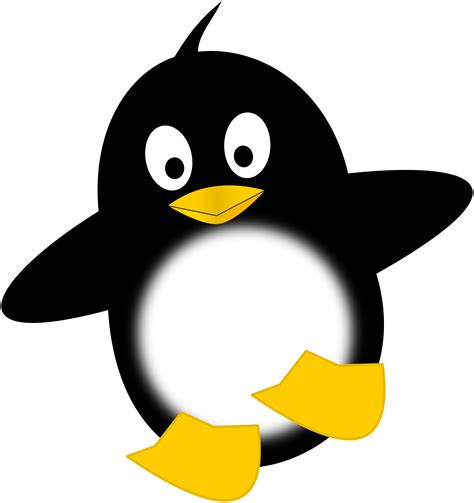 Funny Little Penguin Vector Clipart Image Free Stock