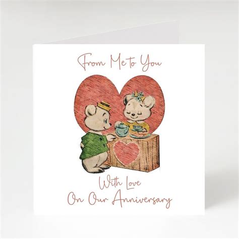 Happy Anniversary Card From Me To You With Love On Our Anniversary