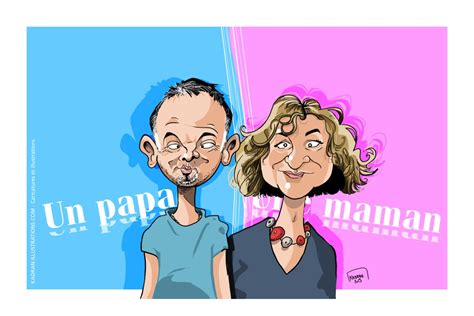 Un Papa Une Maman Offrez Une Caricature à Vos Proches Kadran