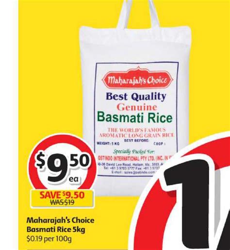 Maharajahs Choice Basmati Rice 5kg Offer At Coles Au