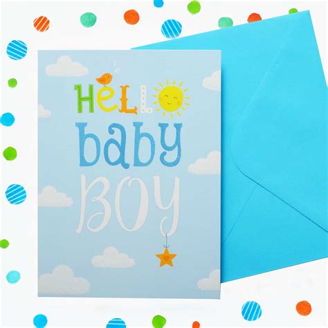 What to say in a baby card. Just to Say Baby Boy - Garlanna Greeting Cards
