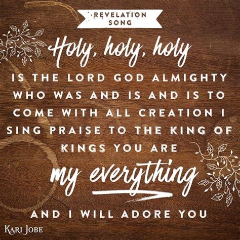 Revelation Song Holy Holy Holy Is The Lord God Almighty Who Was