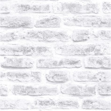 Graham And Brown 56 Sq Ft Brick Paintable White Wallpaper 93744 The