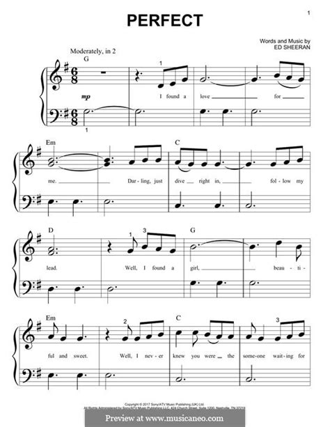 Perfect Piano Sheet Easy Free