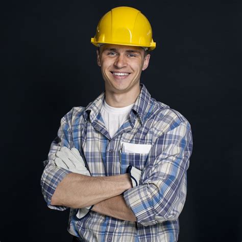 Portrait Of A Young Builder Stock Image Image Of Professional