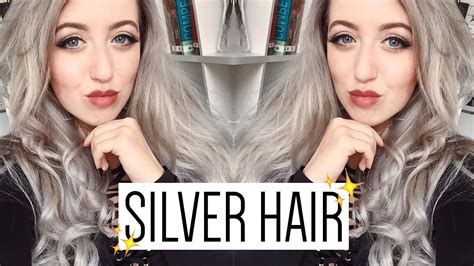 How To Silver Hair Dark Roots At The Salon Youtube