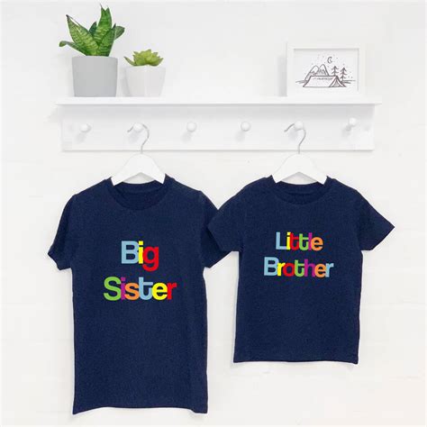 Big Brother Lil Bro Big Sis Lil Sis Multicoloured Set By Lovetree