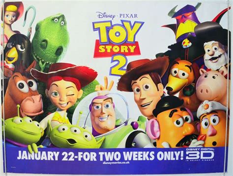 Toy Story 2 3d Re Release Version Original Cinema Movie Poster From