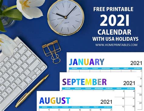 List Of Us Holidays 2021 With A Free Printable Us Calendar