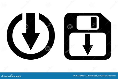 Save Symbols Stock Vector Illustration Of Simple Disk 39742905