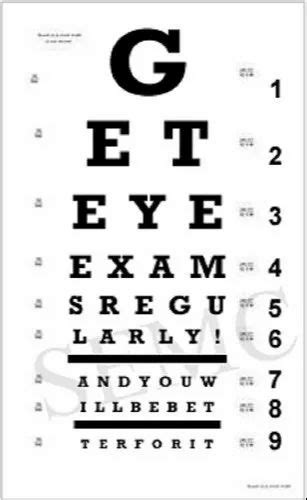 Plastic Regular Eye Charts At Rs 150piece In Loni Id 20814770391