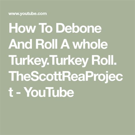 That's where a rolled turkey roast comes in handy. How To Debone And Roll A whole Turkey.Turkey Roll ...