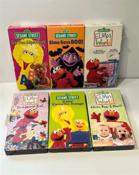 Sesame Street Vhs Video Tape Lot Of 6 Tapes 2720 Picclick