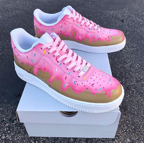 Pink Frosting Sprinkle Donut Nike Air Force 1s B Street Shoes