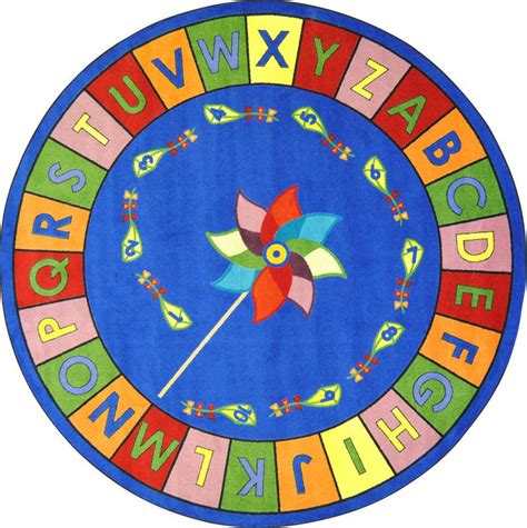 Joy Carpets Alphabet Pinwheel© Primary Classroom Rug 77