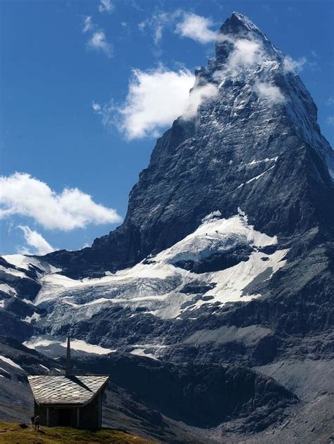 The East Face Of The Matterhorn Taken From The Carrell Hut At Its Base