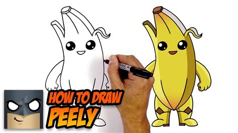 Follow along to learn how to draw the fortnite llama unicorn from brite bomber backpack easy, step by step. How to Draw Fortnite | Peely | Step-by-Step - MyHobbyClass.com