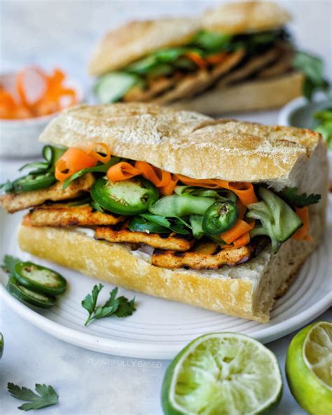 Bánh Mì with Chili Lime Tofu Plantifully Based