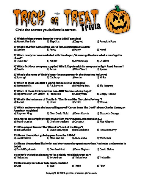 Free Halloween Trivia Questions And Answers Celebrate Halloween This