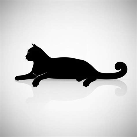 Black Cat Laying Down Drawing Learn How To Draw Cat Black And White