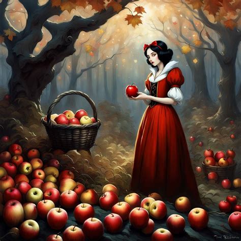 Snow Whites Harvesting Apples In Fall Ai Generated Artwork Nightcafe Creator