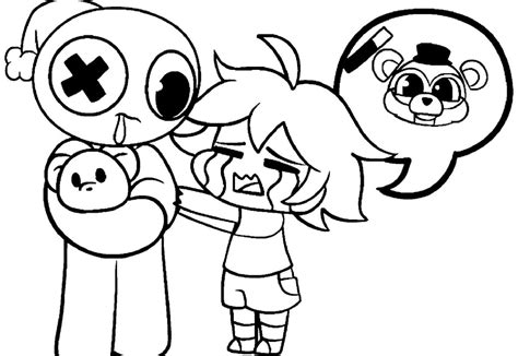 Ausmalbilder fnaf v rainbow friends 4