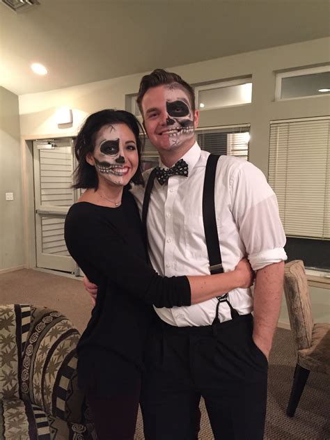 easy halloween makeup skeleton makeup couples skeleton costume couple skeleton costume