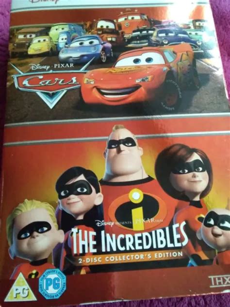 Cars The Incredibles Disney Pixar Dvds Ltd Edition Pop Set Freepost