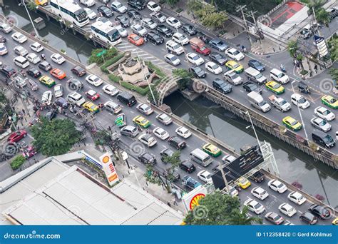 Bangkok City Peak Hour Traffic Jam Editorial Image Image Of