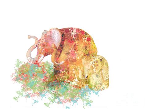 Lucky Elephants Digital Art By Ana Borras Fine Art America