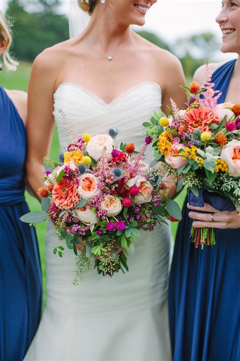 Colorful Yet Rustic Wildflower Bouquets Wildflower Wedding Bouquet