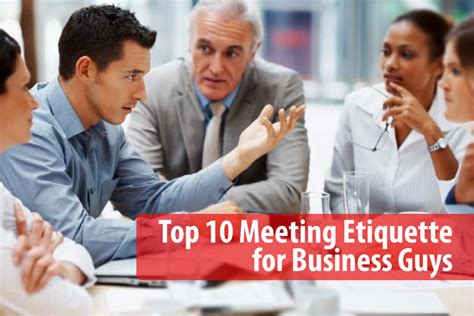 Top 10 Meeting Etiquette For Business Guys Learnex Free English Lessons