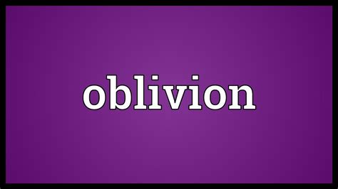 Stories, a 2004 book by david foster wallace. Oblivion Meaning - YouTube