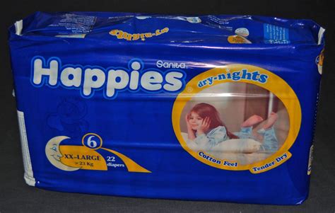 Super Big Baby Diapers Sanita Happies 6 Drynights Xxl Extra Large Non