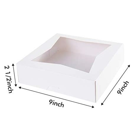 15pcs 9 White Cookie Bakery Boxes Large Kraft Paperboard Pie Boxes