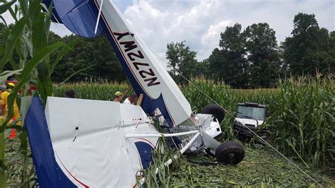 Plane Crashes In Virginia Cornfield Injuring Pilot Son