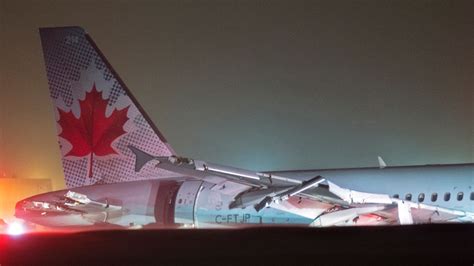 Air Canada Flight Involved In Runway Crash Hit Antenna Array Tsb Ctv