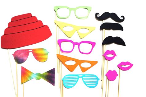 Photo Booth Props The Totally 80s Collection 14 Piece Prop Set