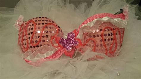 Led 34b Sexy Bunny Rave Bra With Matching Led Bunny Ears