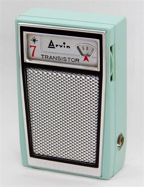 Vintage Arvin Mighty Mite Transistor Radio Model No 61r35 Ice Blue