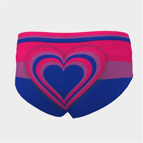 Bisexual Flag And Heart Womens Cheeky Briefs Underwear Sizes Etsy