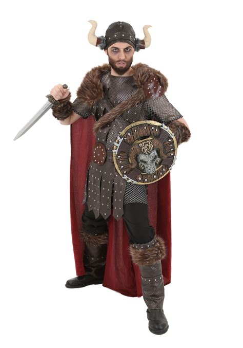 Mens Plus Size Legendary Viking Warrior Costume