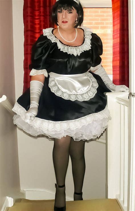 Professional Lockable Satin French Maid Uniform Not A Fancy