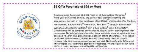 Off At Build A Bear Workshops Coupon Via The Coupons App Build A