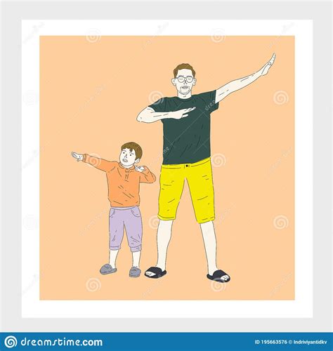 Like Father Like Son, Like Master Like Man Cartoon Vector | CartoonDealer.com #24362123