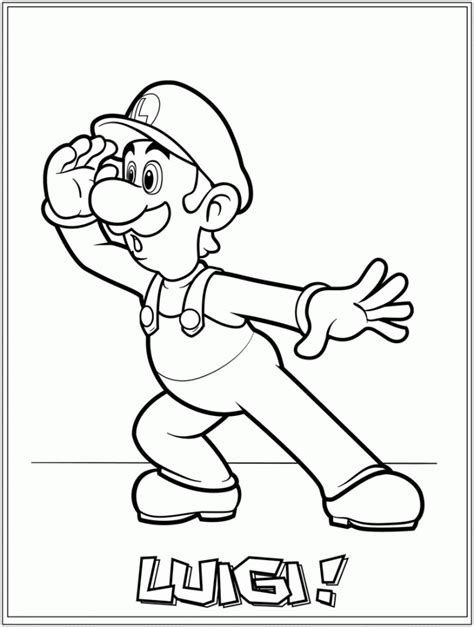 Daisies are such happy flowers. Luigi Coloring Page - Coloring Home