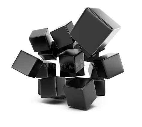 Falling 3d Cubes Stock Vector Illustration Of Geometric 26673176