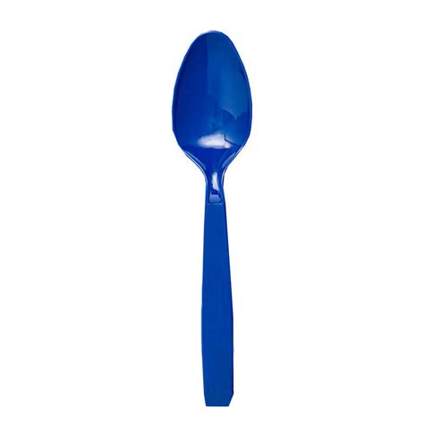 Blue Plastic Spoons 20 Refreshment Shop Coffee Tea Biscuits And